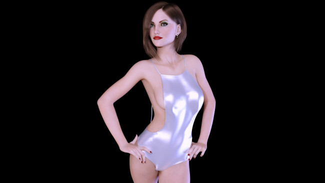 Обои картинки фото 3д графика, люди , people, взгляд, фон, девушка