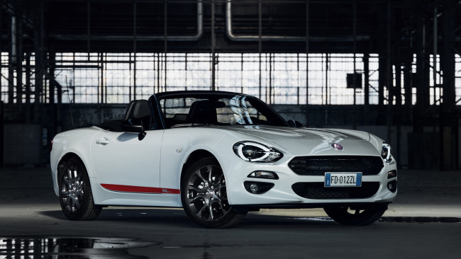 Обои картинки фото fiat 124 spider s-design 2018, автомобили, fiat, 124, белый, 2018, s-design, spider