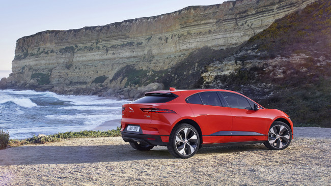 Обои картинки фото jaguar i-pace 2019, автомобили, jaguar, i-pace, 2019, красный