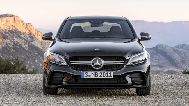 Обои картинки фото mercedes-benz amg c43 4matic 2019, автомобили, mercedes-benz, чёрный, amg, c43, 4matic, 2019