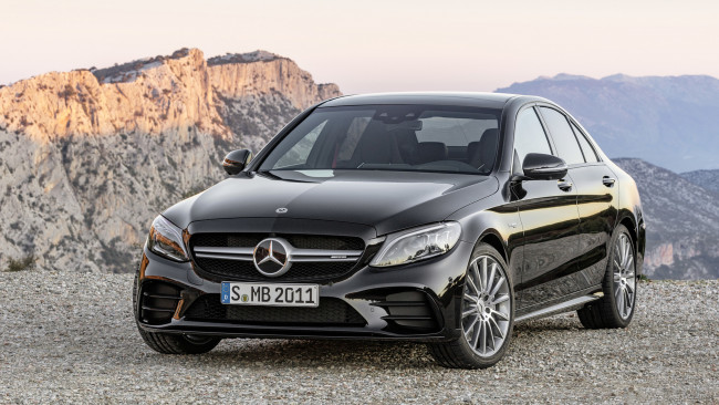Обои картинки фото mercedes-benz amg c43 4matic 2019, автомобили, mercedes-benz, 2019, 4matic, чёрный, c43, amg