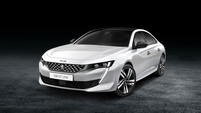Обои картинки фото peugeot 508 gt line 2019, автомобили, peugeot, белый, gt, 508, 2019, line