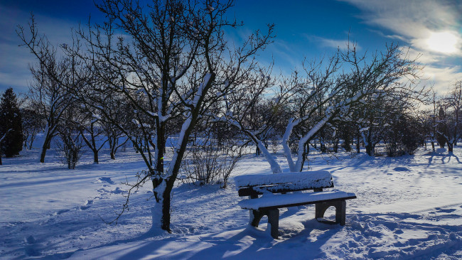 Обои картинки фото природа, зима, простор