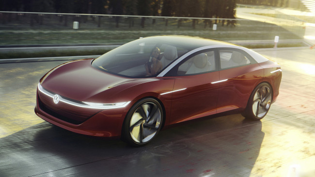 Обои картинки фото volkswagen i,  vizzion concept 2018, автомобили, volkswagen, 2018, concept, vizzion, i, d