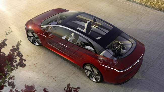 Обои картинки фото volkswagen i,  vizzion concept 2018, автомобили, volkswagen, vizzion, i, d, 2018, concept