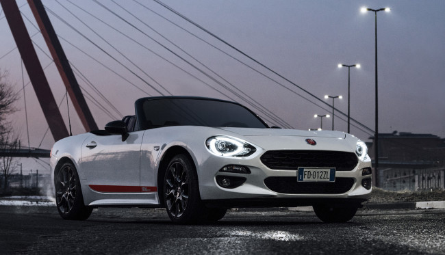 Обои картинки фото fiat 124 spider s-design 2018, автомобили, fiat, 124, белый, 2018, s-design, spider