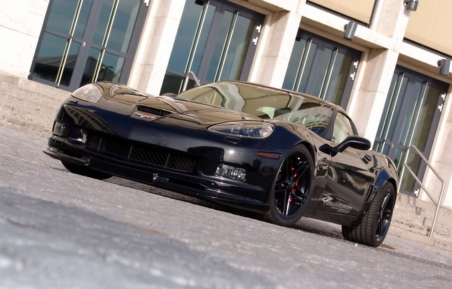 Обои картинки фото geiger corvette z06 black edition 2008, автомобили, corvette, 2008, edition, black, z06, geiger