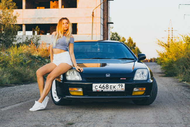 Обои картинки фото автомобили, -авто с девушками, honda