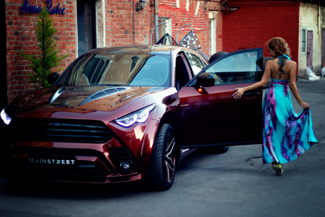 Обои картинки фото автомобили, -авто с девушками, infinity