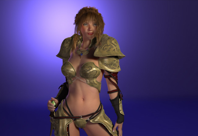 Обои картинки фото 3д графика, фантазия , fantasy, фон, взгляд, девушка