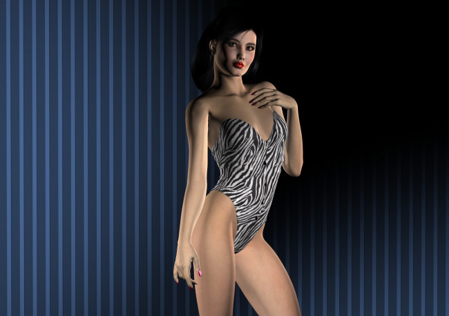 Обои картинки фото 3д графика, люди , people, девушка, взгляд, фон