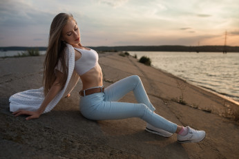 Картинка девушки -unsort+ блондинки +светловолосые взгляд девушка фон