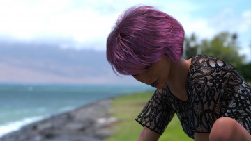 Картинка 3д+графика люди+ people фон взгляд девушка