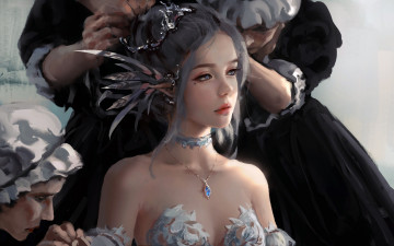 Картинка фэнтези _ghost+blade+ +призрачный+клинок wlop