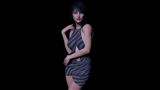 Обои картинки фото 3д графика, люди , people, фон, взгляд, девушка