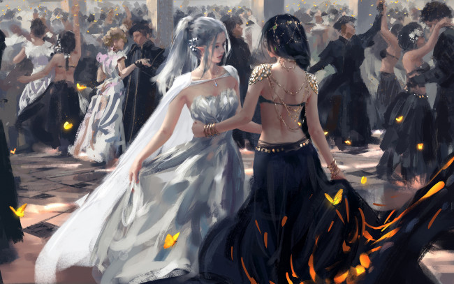 Обои картинки фото фэнтези, _ghost blade ,  призрачный клинок, wlop