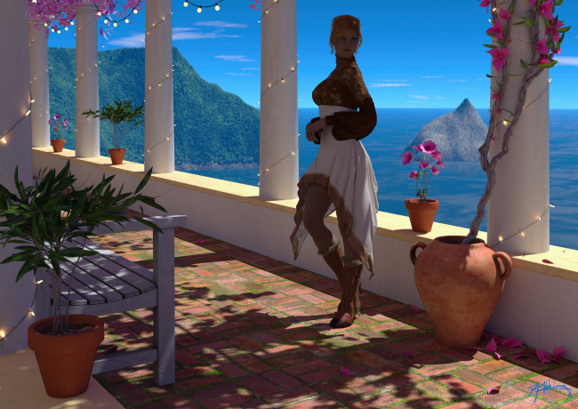 Обои картинки фото 3д графика, люди , people, фон, взгляд, девушка