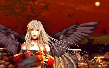 Картинка календари фэнтези ангел крылья черный девушка взгляд calendar 2020