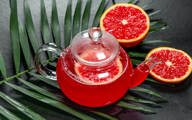 Обои картинки фото еда, напитки, грейпфрут, напиток
