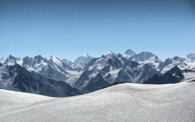 Обои картинки фото разное, компьютерный дизайн, горы, скалы, снег, небо