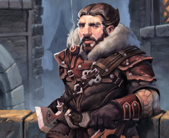 Обои картинки фото видео игры, pathfinder,  wrath of the righteous, гном, замок