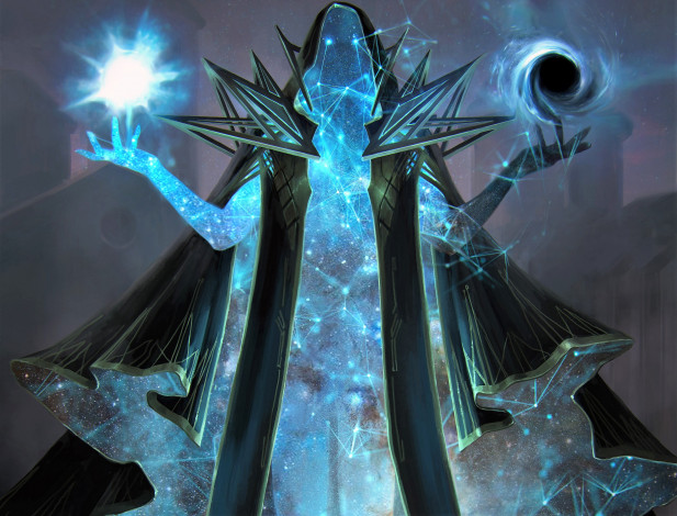 Обои картинки фото видео игры, pathfinder,  wrath of the righteous, магия, космос, плащ