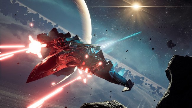 Обои картинки фото видео игры, chorus,  rise as one, космос, планеты, корабли, астероиды