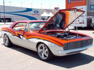 Картинка chevrolet camaro автомобили выставки уличные фото