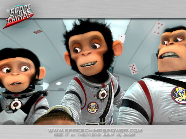 Обои картинки фото space, chimps, мультфильмы