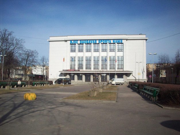Обои картинки фото рига, дом, спорта, даугава, города, латвия