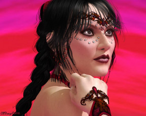 Картинка 3д графика portraits портрет девушка взгляд