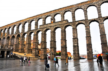 Картинка римский акведук сеговия испания города мосты старинный