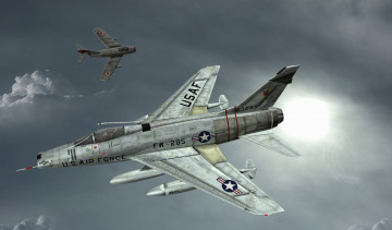 Картинка авиация 3д рисованые graphic самолеты облака полет