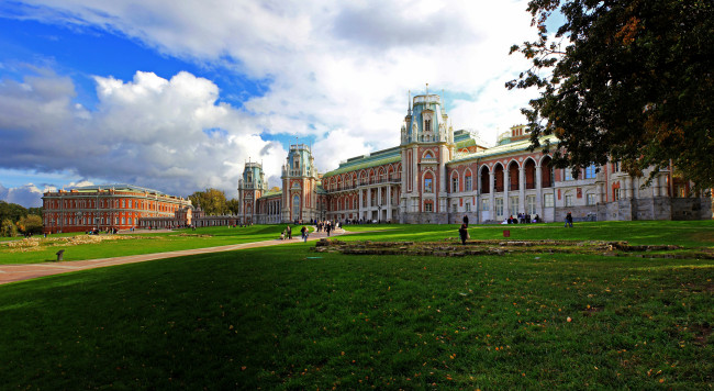 Обои картинки фото большой, дворец, императрицы, екатерины, второй, москва, города, россия