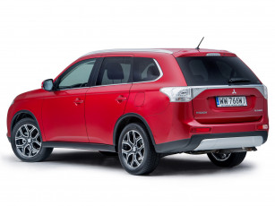 Картинка автомобили mitsubishi outlander 2014 красный