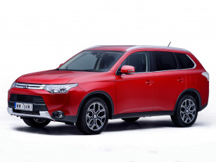 Картинка автомобили mitsubishi outlander 2014 красный