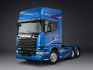 Картинка автомобили scania r730 6x2 blue stream 2014z синий