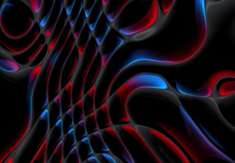 Картинка 3д+графика fractal+ фракталы свет объем изгиб линии полумрак цвет