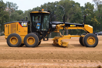 Картинка caterpillar+grader+120m+awd техника грейдеры работы ковш грейдер