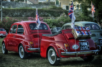 Картинка fiat+500 автомобили выставки+и+уличные+фото италия малолитражка