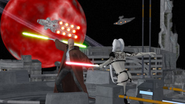 Картинка 3д+графика fantasy+ фантазия мужчина драка существо оружие