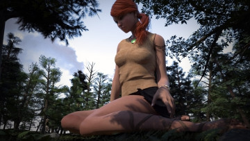 Картинка 3д+графика people+ люди фон взгляд девушка