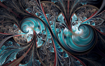Картинка 3д+графика fractal+ фракталы фон узор цвета