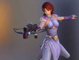 Картинка 3д+графика фантазия+ fantasy оружие фон взгляд девушка