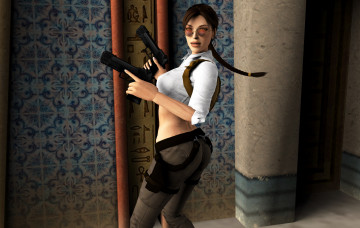 Картинка 3д+графика фантазия+ fantasy оружие фон взгляд девушка