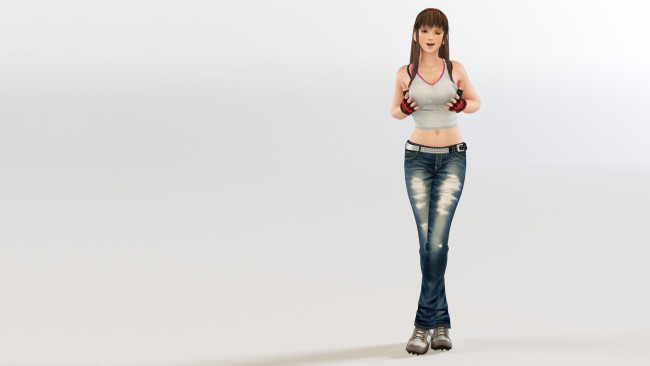 Обои картинки фото 3д графика, аниме , anime, фон, девушка, взгляд