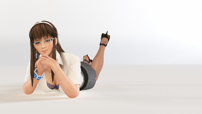 Обои картинки фото 3д графика, аниме , anime, фон, девушка, взгляд