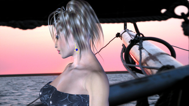 Обои картинки фото 3д графика, люди , people, фон, взгляд, девушка