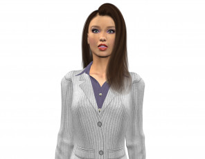 обоя 3д графика, люди , people, девушка, взгляд, фон