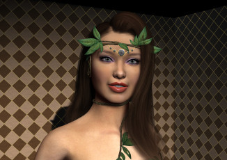 Картинка 3д+графика портрет+ portraits фон взгляд девушка